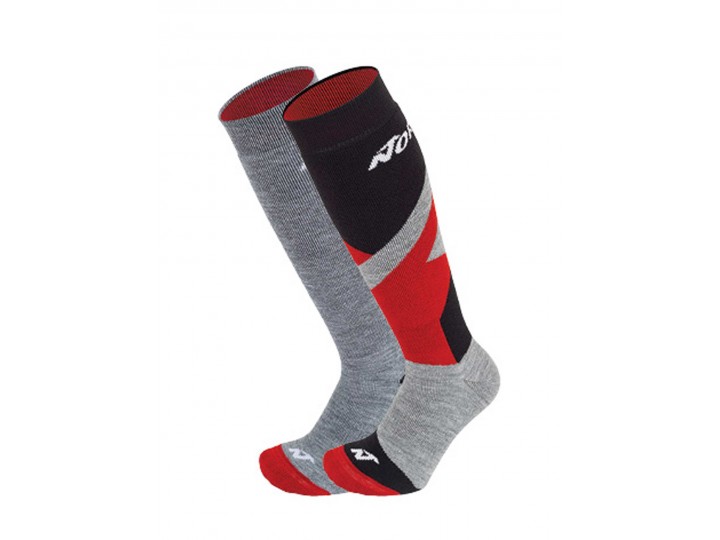 чорапи-NORDICA-MULTISPORTS JUNIOR-2Pairs-Grey/Red/Black-grey